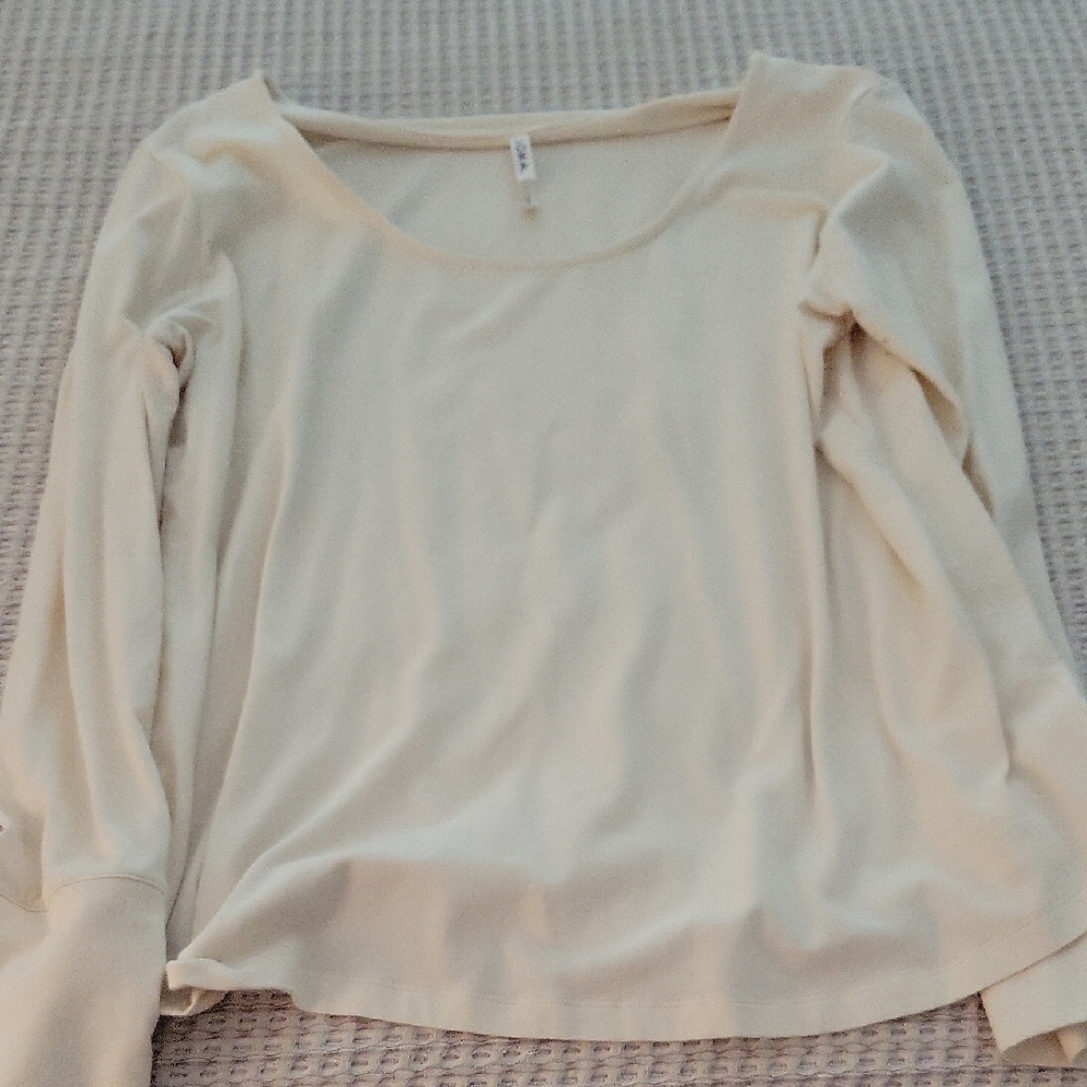 Soma Cream Long Sleeve Women's Top